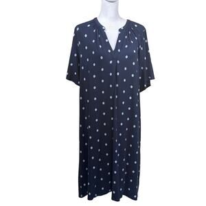 J. JIll Wearever knit dress, blue/white, minimalist, effortless, casual, travel